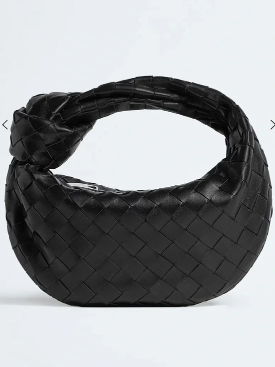 EUC Bottega Veneta mini Jodie bag-black intrecciato leather. woven knotted purse - Picture 1 of 5